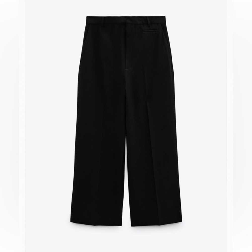 Zara High Waisted Black Trousers